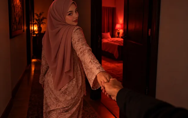Isteri tarik tangan suami masuk bilik