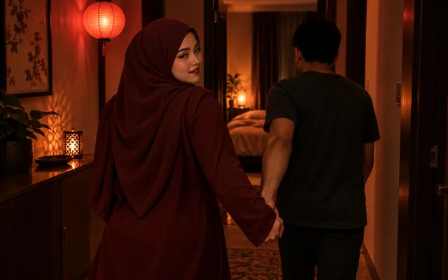 Suami ajak isteri keluar waktu petang